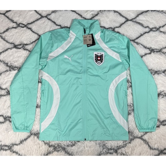 PUMA Austria National Team OFB Prematch Woven Jacket Blue Men's Sz M *NEW* $100 - Picture 3 of 9